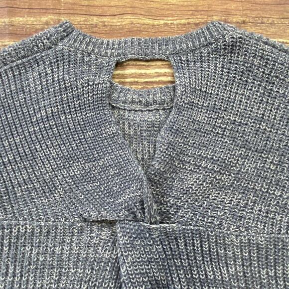 Hippie Rose Womens Sweater Small Light Blue Knit Pullover Open Back - Picture 3 of 7